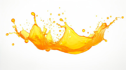 Isolating a realistic juice drop splash on a background of pure white