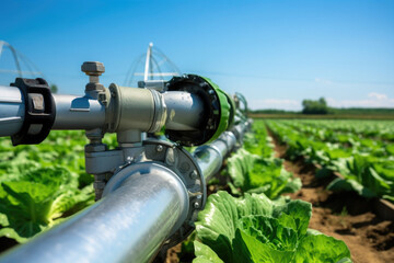 Modern agriculture - automatic irrigation water pump system for watering agricultural crops