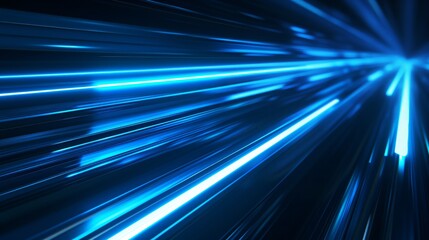 Radiant Blue Energy Burst in Space: Abstract Light Background with Starry Motion, Disco Glow, and Bright Patterns