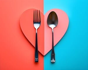 Lovely Valentine fork knife