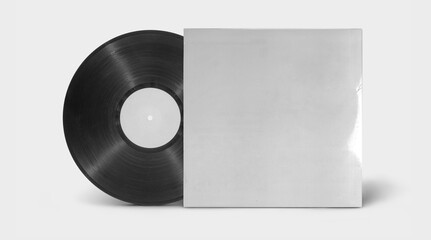 Vinyl Record Album EP Cover Texture Mockup. Realistic paper overlay with worn edges and damage - scratches, torn, grainy outline. Album cover old effect for cd, vinyl. 