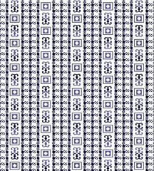 Geometric houndstooth ornaments plaid all over pattern
