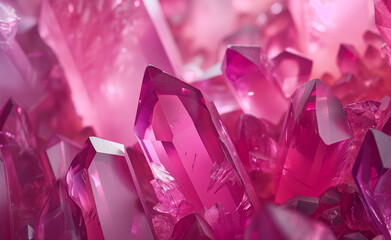 Close-up of pink crystals, background