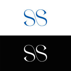 SS logo. S S design. White SS letter. SS, S S letter logo SET design. Initial letter SS linked circle uppercase monogram logo. S S letter logo SET vector design. SS letter logo design five style.	
