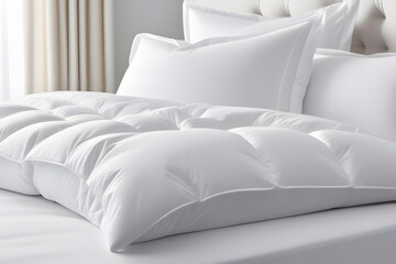 Fototapeta na wymiar bed with pillows. 