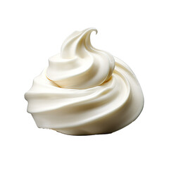 whipped cream isolated on white background
