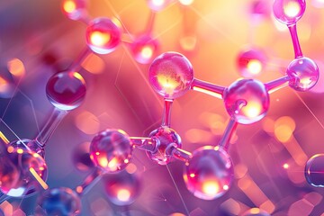molecules abstract scientific background