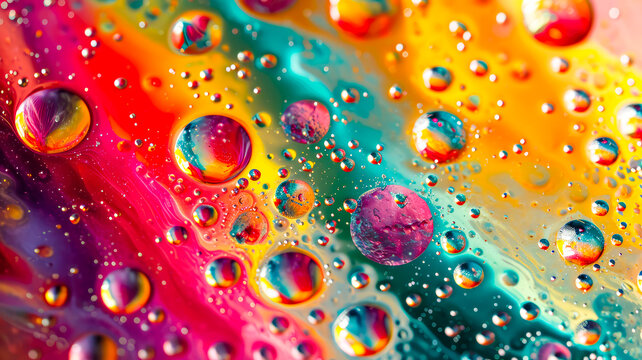 Bunte Blassen und Wasserblassen als Hintergrund