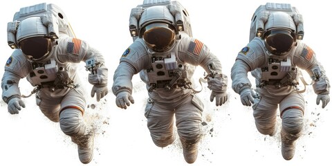 Astronauts Transparent Adventure - obrazy, fototapety, plakaty