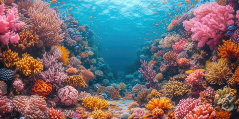 Naklejka na ściany i meble Coral Reefs Transparent Wonderland
