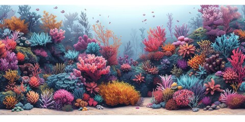Fototapeta na wymiar Coral Reefs Transparent Wonderland