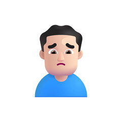 Man Frowning: Medium Skin Tone