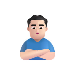 Man Pouting: Light Skin Tone