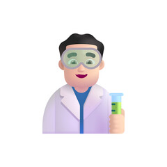 Man Scientist: Light Skin Tone