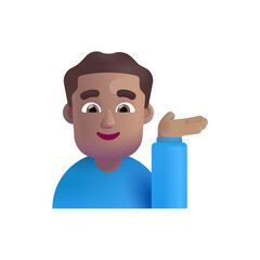 Man Tipping Hand :Medium Skin Tone