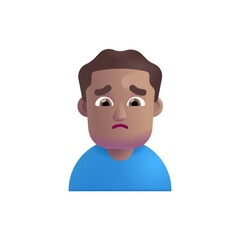 Man Frowning: Medium Skin Tone