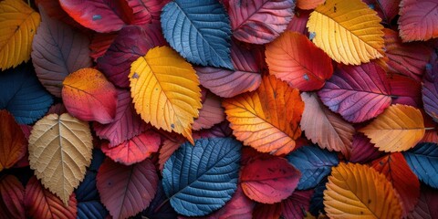 Fototapeta na wymiar Scattered Autumn Leaves