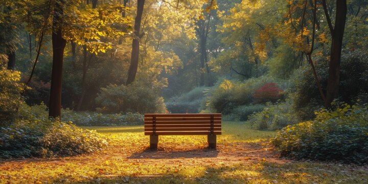 City Park Bench Sunshine