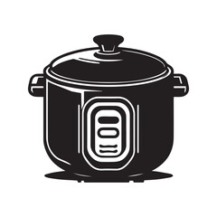 vector illustration of a rice cooker design
