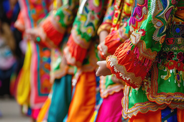 Fototapeta na wymiar vibrant colors and intricate details of a traditional cultural festival.