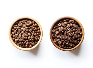Fototapeta premium Rows of various types of coffee that have been roasted. generative AI