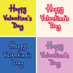 Happy Valentine's Day, vector greeting card design