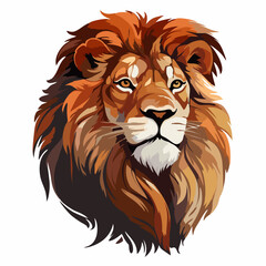 lion cartoon isolated on white