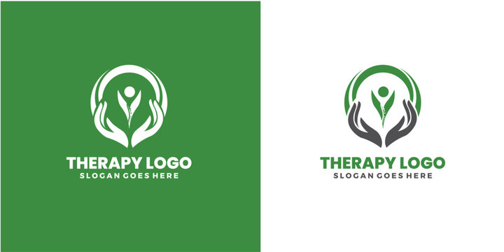 Physical therapy vector logo icon illustration