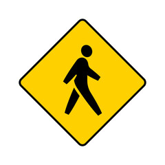 Pedestrian crossing sign graphic design - obrazy, fototapety, plakaty