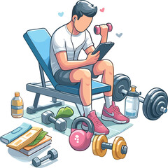 	
Working out in the style of Wholesome Wellness Watercolor