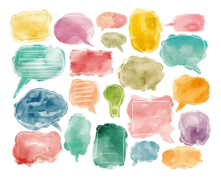 Watercolor hand-drawn style dialogue box