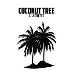 Fototapeta premium oconut tree Silhouette vector stock illustration, Palm Tree silhoutte