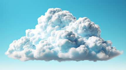 Skyblue cloud isolated on background. Realistic clouds with space for copying. Generative AI
