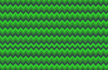 Green waves zig zag seamless background texture. Popular zigzag pastel chevron pattern on white background