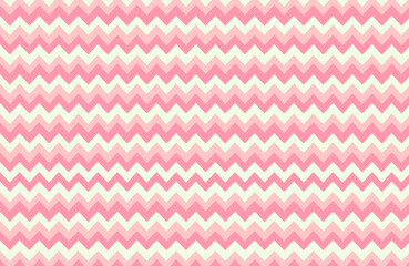 Pink waves zig zag seamless background texture. Popular zigzag pastel chevron pattern on white background