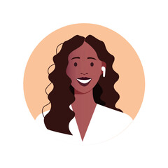 Avatar for zoom meeting in cartoon design. The office worker's avatar adds a touch of personality and professionalism, enhancing your online presence during virtual meetings. Vector illustration.