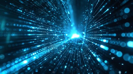 Naklejka premium Futuristic neon blue Technology background