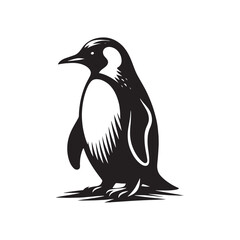 Dynamic Diversions: Playful Penguin Silhouettes Engaging in Energetic Antarctic Acrobatics - Penguin Illustration - Penguin Vector

