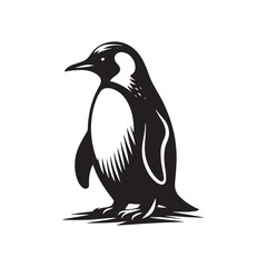 Obraz premium Dynamic Diversions: Playful Penguin Silhouettes Engaging in Energetic Antarctic Acrobatics - Penguin Illustration - Penguin Vector 