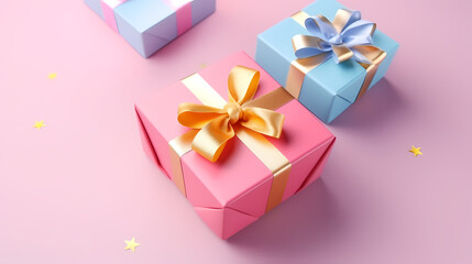 Obraz na płótnie Canvas Gift box background. Black Friday sale. Birthday, children's day, valentine's day and wedding gift background