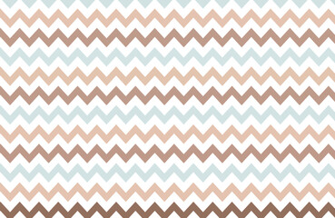 beige waves zig zag seamless background texture. Popular zigzag pastel chevron pattern on white background