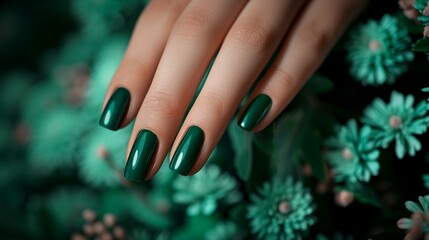 Glamorous Green Nails