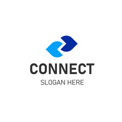 Connect logo design template