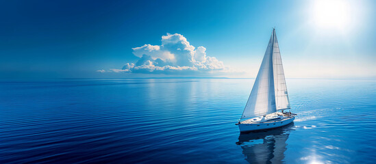 A person sailing a boat and enjoying the sea	