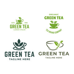 Set of Fresh tea logo vector illustration