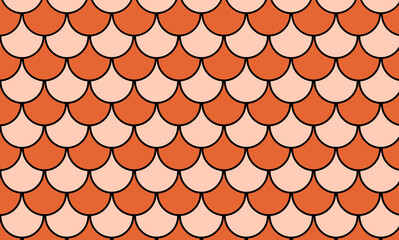 Scale Fish coral background. Pattern skin fish. Scaled dragon underwater sea texture. Shape print snake. Fish scale element. © Tanita