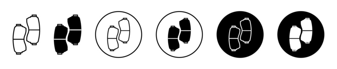 car brake pad vector icon set collection. car brake pad Outline flat Icon. © Krupal
