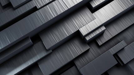 Abstract gray steel texture panel close up.Generative AI