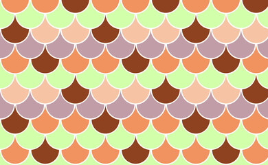 Scale Fish coral background. Pattern skin fish. Scaled dragon underwater sea texture. Shape print snake. Fish scale element. © Tanita