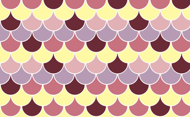 Scale Fish unicorn vivid background. Pattern skin fish. Scaled dragon underwater sea texture. Shape print snake. Fish scale element. © Tanita